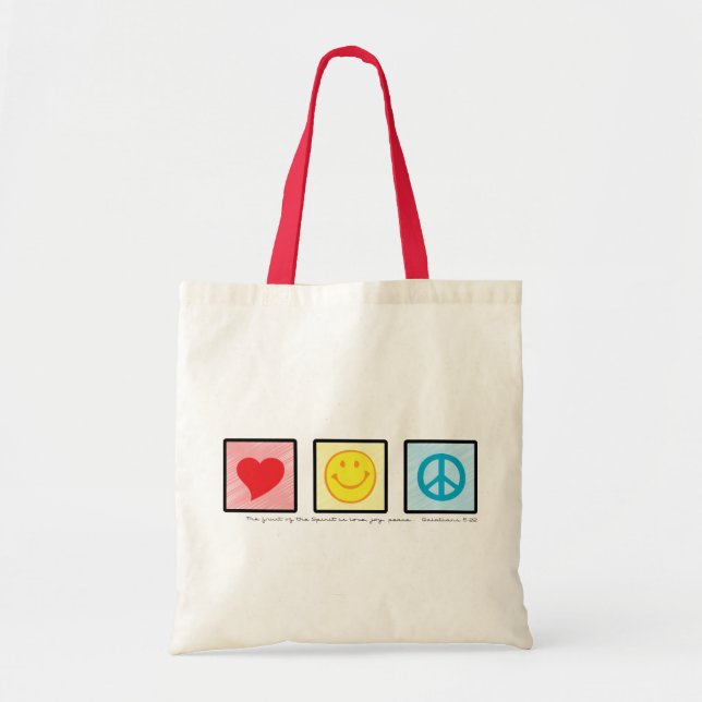 Love Joy Peace cloth tote bag (Front)