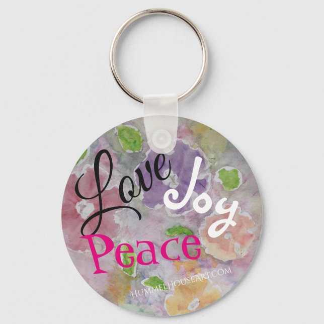 Love Joy Peace Keyring (Front)