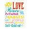 Love Joy Peace Kindness Goodness Typography Art
