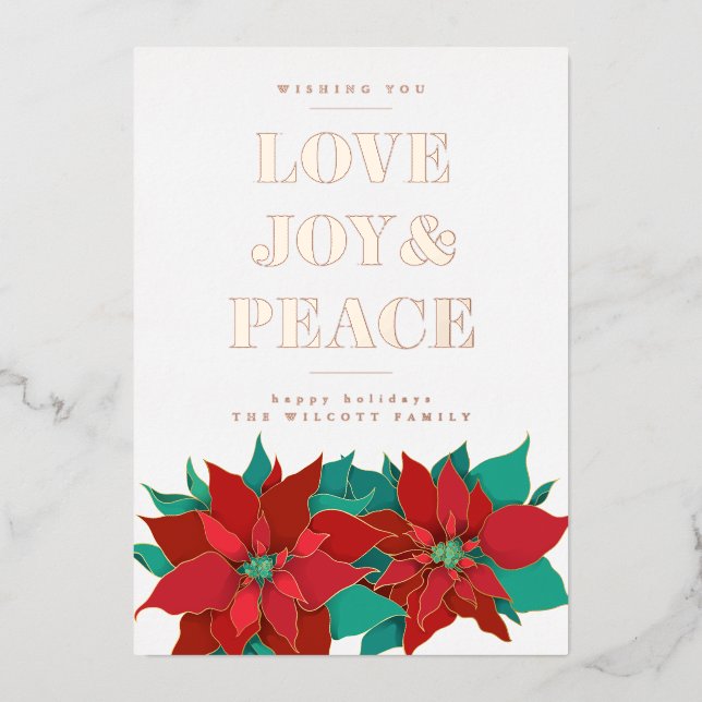 LOVE JOY & PEACE Merry Christmas Holiday (Front)