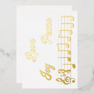 Love Joy Peace Music Notes Merry Christmas