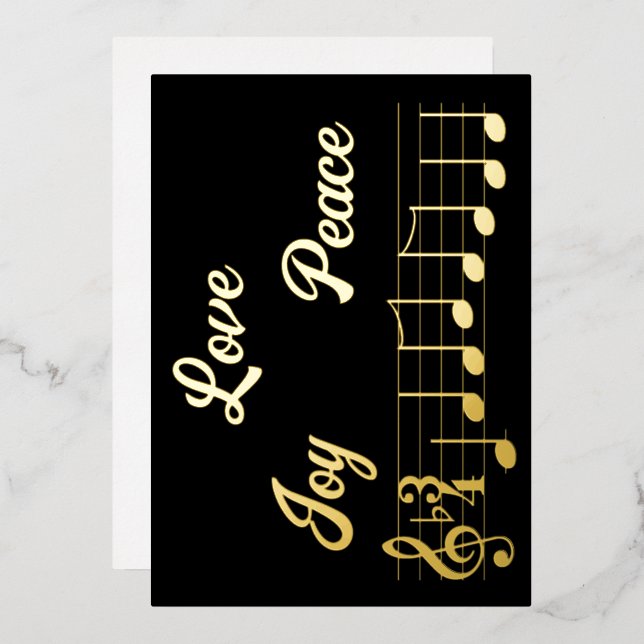 Love Joy Peace Music Notes Merry Christmas (Front/Back)