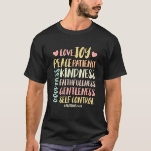Love Joy Peace Patience Kindness Bible Verse Jesus T-Shirt
