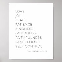 Love Joy Peace Patience Kindness Goodness