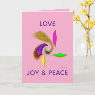 “LOVE, JOY, PEACE” (Personalise) 5 x 7 Card