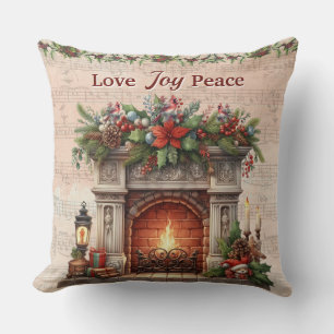 Love, Joy, Peace Throw Pillow
