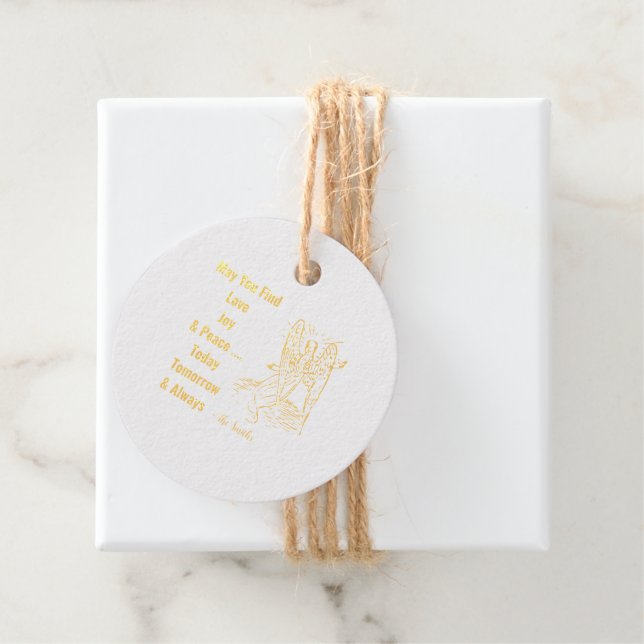 Love Joy Peace Wishes  Favour Tags (With Box)
