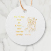 Love Joy Peace Wishes  Favour Tags (Front)