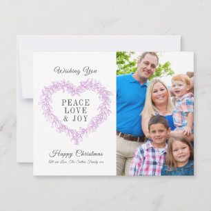 Love joy purple mistletoe heart photo Christmas