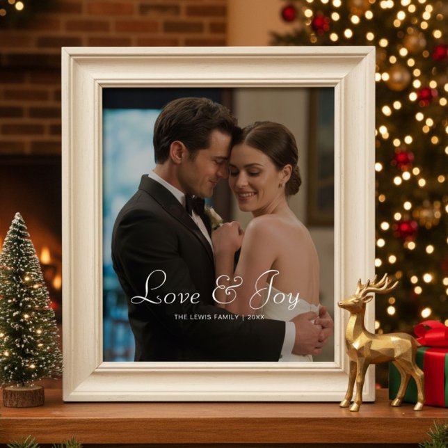 Love & Joy Romantic Couple Christmas Card (Creator Uploaded)