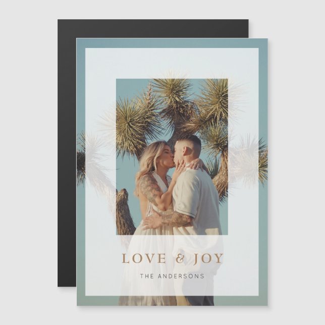 Love & Joy Vellum Overlay Holiday Photo Card (Front/Back)