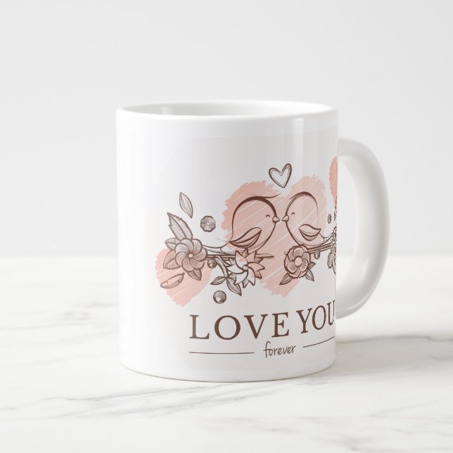 "Love" Jumbo Mug (Front Right)