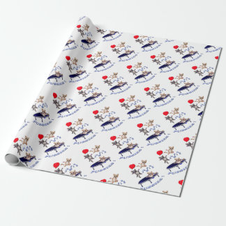 love jumping pussies wrapping paper