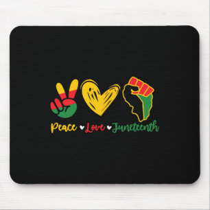 Love Juneteenth Black Pride Freedom 4th Of July Wo Mouse Mat