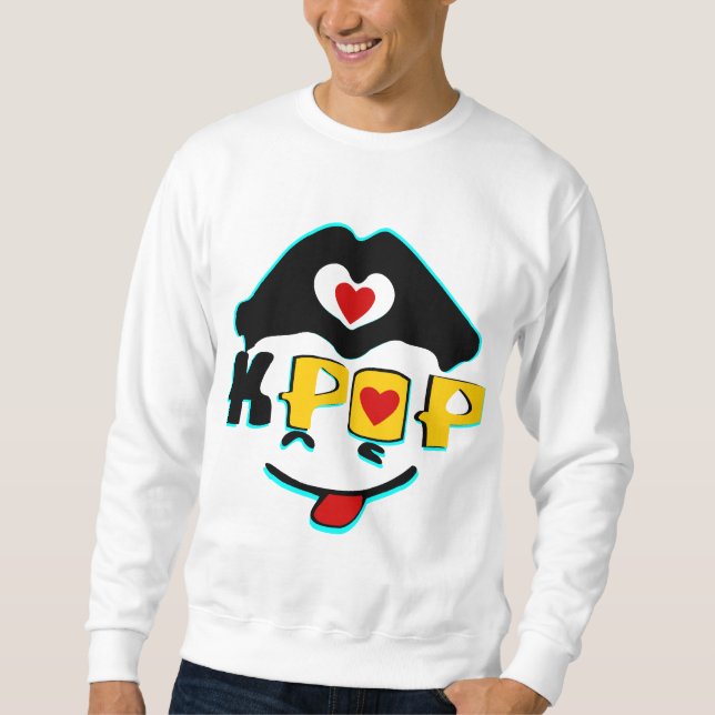 ♪♥Love K-Pop Stylish Men's Basic Sweatshirt♥♫ Sweatshirt (Front)