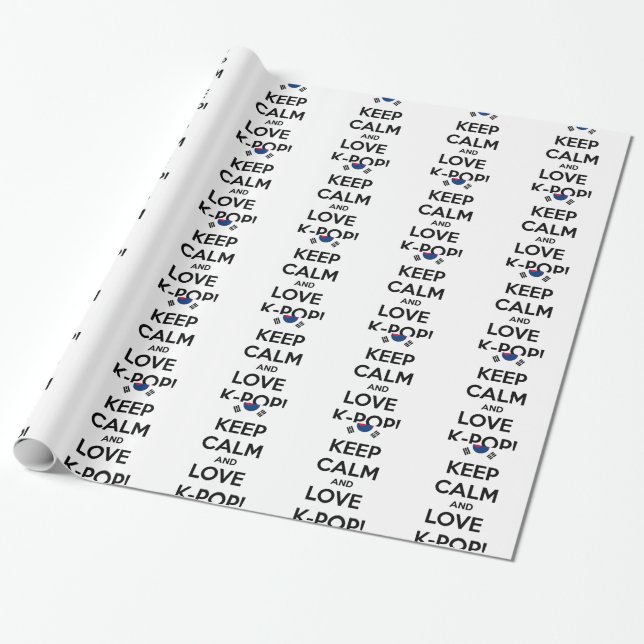 Love K-Pop! Wrapping Paper (Unrolled)