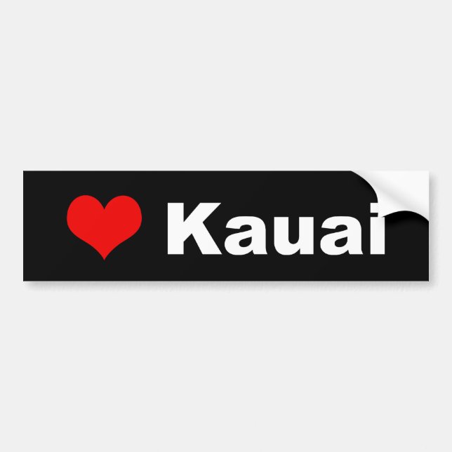 Love Kauai Bumper Sticker (Front)