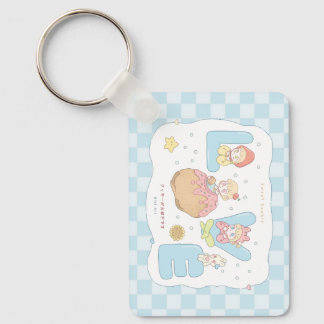 LOVE Kawaii Pastel Alphabet Illustration 💕🍓🐰 Key Ring