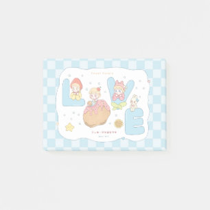 LOVE Kawaii Pastel Alphabet Illustration 💕🍓🐰 Post-it Notes