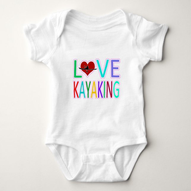 Love Kayaking Baby Bodysuit (Front)