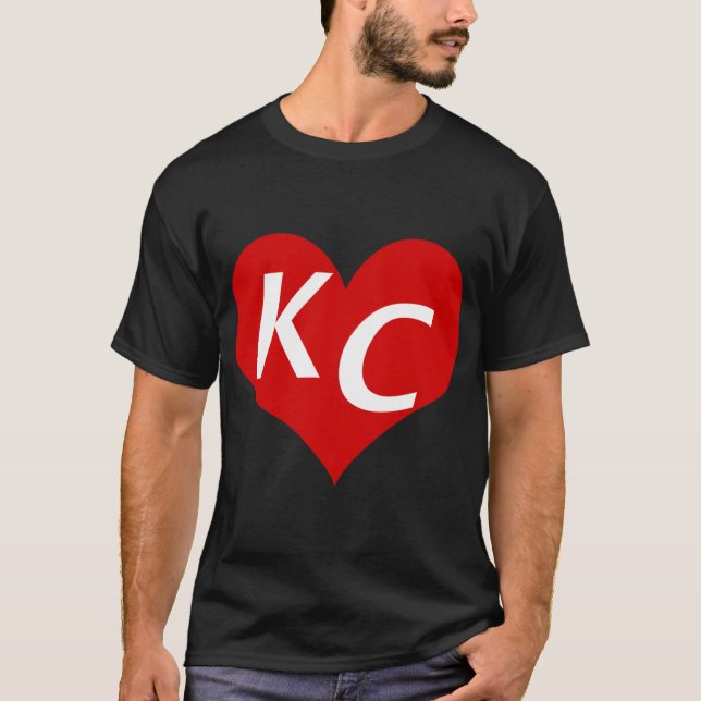 LOVE KC HEART LOVE KANSAS CITY HEART Oversized T-Shirt (Front)