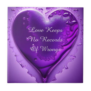 Love Keeps No Record of Wrongs Bible Verse Tile