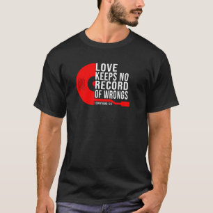 Love Keeps No Record of Wrongs Mens Red T-Shirt