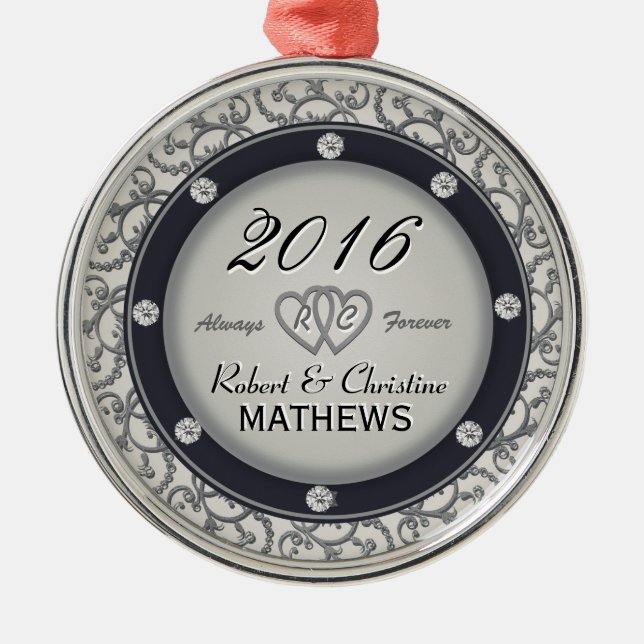 Love Keepsake Metal Tree Decoration (Front)