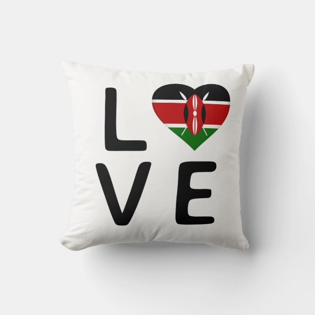 Love - Kenya Flag Cushion (Front)