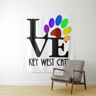LOVE Key West Cats Tapestry