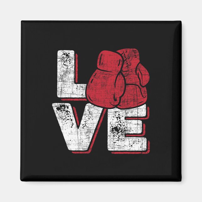 Love - Kickboxer Kickboxing Fitness Workout Martia Magnet (Front)