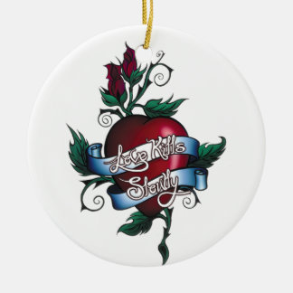 Love Kills Slowly Ceramic Tree Decoration