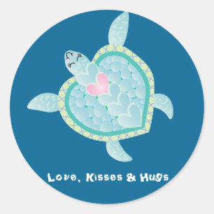 Love, Kisses & Hugs Classic Round Sticker