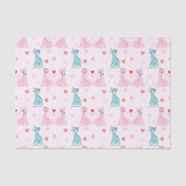 Love Kitties Tissue Paper (Front)