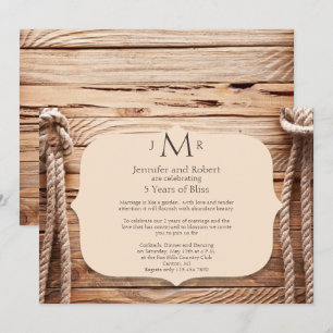 Love Knot 5th Wedding Anniversary Invitation