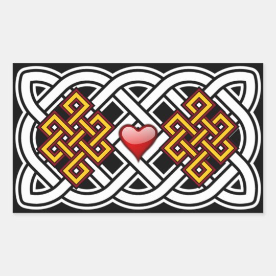 Love Knot Rectangle Stickers