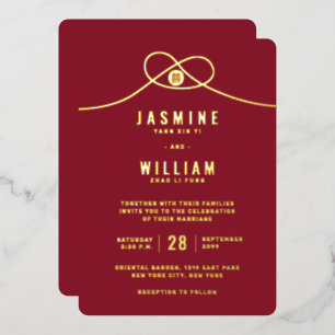 Love Knot Union Double Happiness Chinese Wedding F