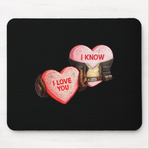 Love - know - funny sci-fi valentine's day space mouse mat