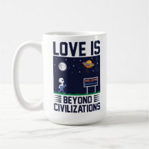Love knows no border cute fun filled with alien