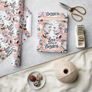 Love Knows No Border Valentine Gift Wrap