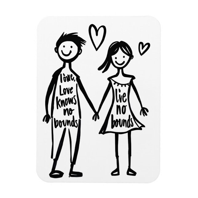 Love knows no bounds magnet (Vertical)