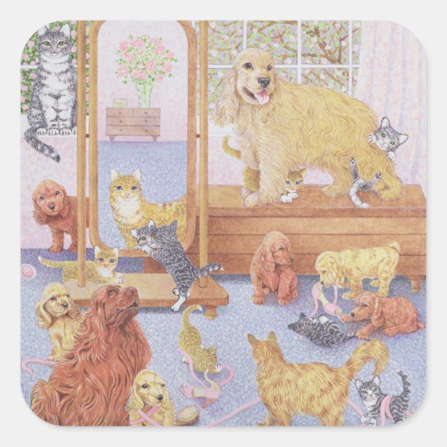 Love knows no bounds square sticker (Front)