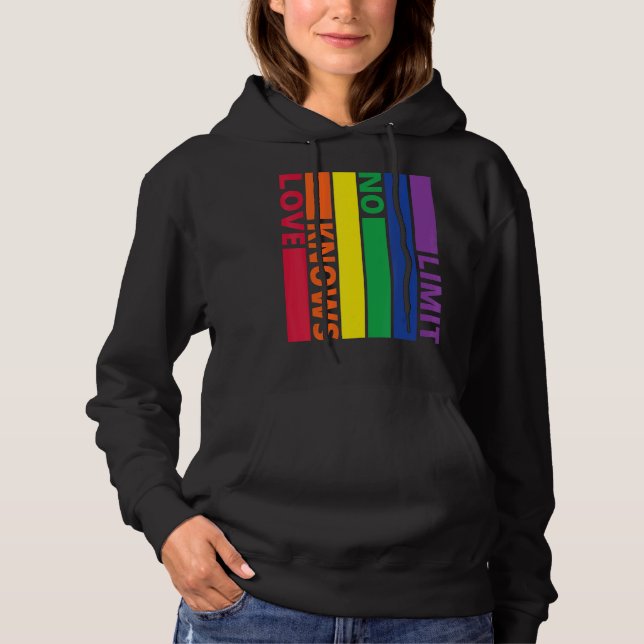 Love Knows No Limit Lgtb Awareness Month For Gay & Hoodie (Front)