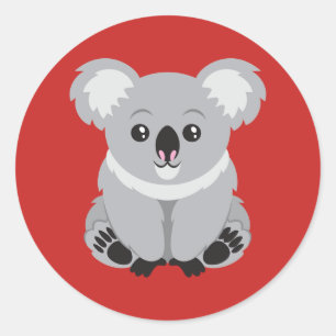 Love Koala Bears Classic Round Sticker