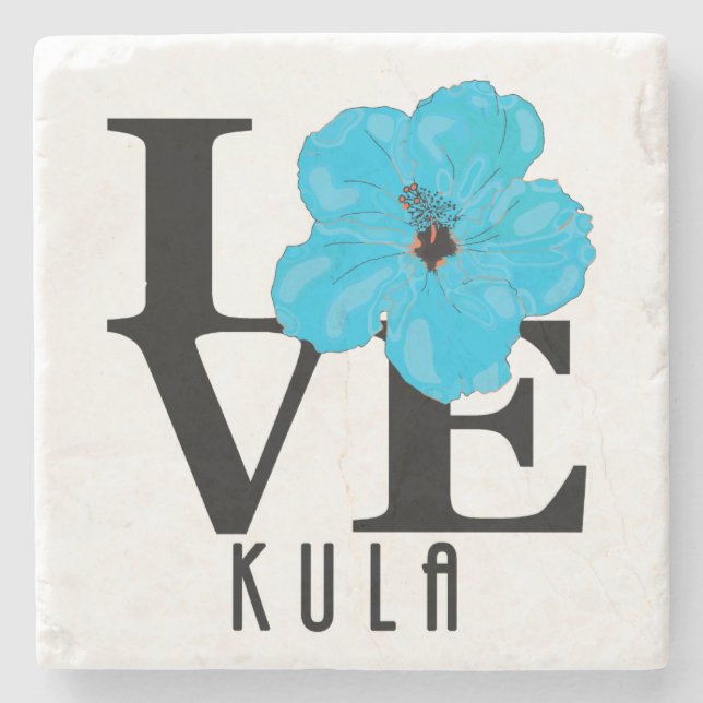 LOVE Kula Hawaii Stone Coaster (Front)