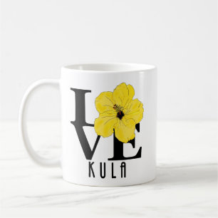 LOVE Kula Yellow Hibiscus 11oz Coffee Mug