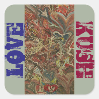 LOVE KUSH SQUARE STICKER
