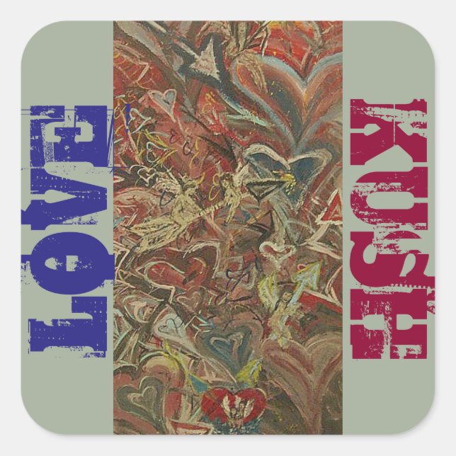 LOVE KUSH SQUARE STICKER (Front)
