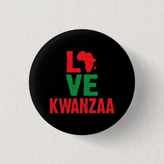 Love Kwanzaa  3 Cm Round Badge (Front)