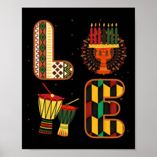 Love Kwanzaa Seven Principles Of Kwanzaa Happy Kwa Poster